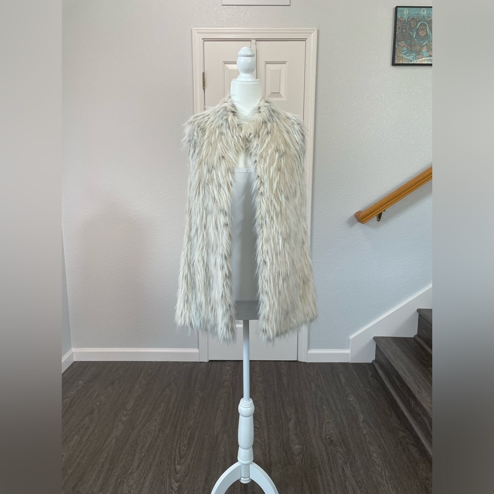 Rachel Zoe Faux Fur Vest Sleeveless